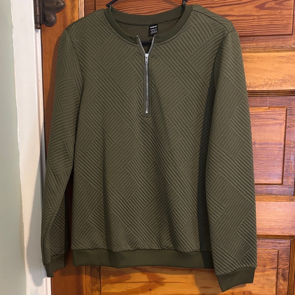 SHEIN Women’s  Olive Zip-Up Sweater